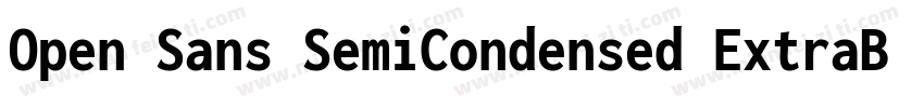Open Sans SemiCondensed ExtraBold字体转换